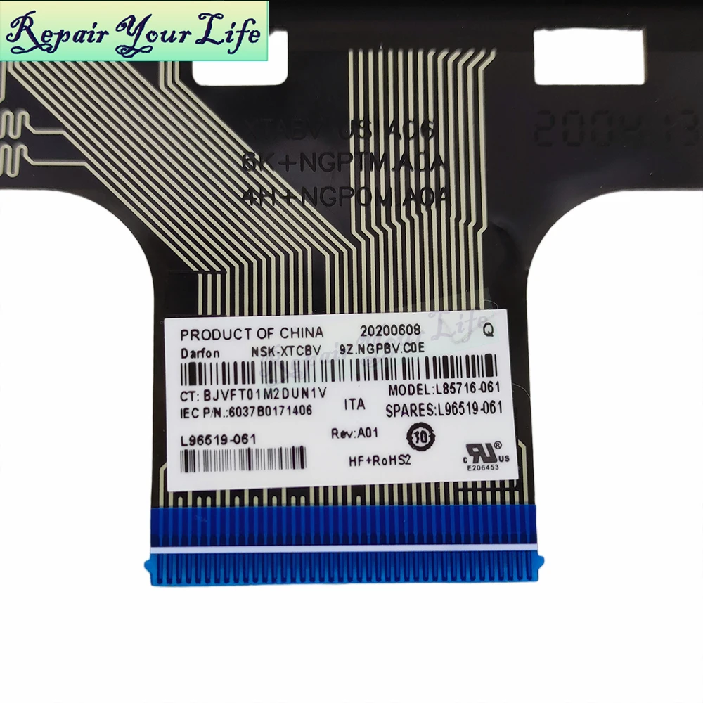Teclado Retroiluminado para hp Pavilion us it Espanhol X360 14-dy 14-dv 14m-dy Dy0000 Dy1000 Layout Italiano Prata L85716 L96519 061 Novo - Imagem 6