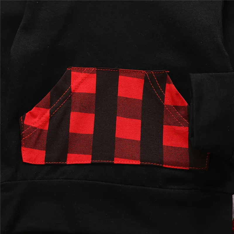 4pcs Autumn Children Baby Boy Cotton Red Black Plaid Cool Little Man Clothing Set Infantial Long Pants Baby Spring Clothes Set