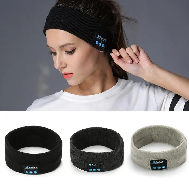 1 шт. Bluetooth музыкальная повязка Музыка сон повязка вязаная мода головной убор для сна Наушники Динамик гарнитура