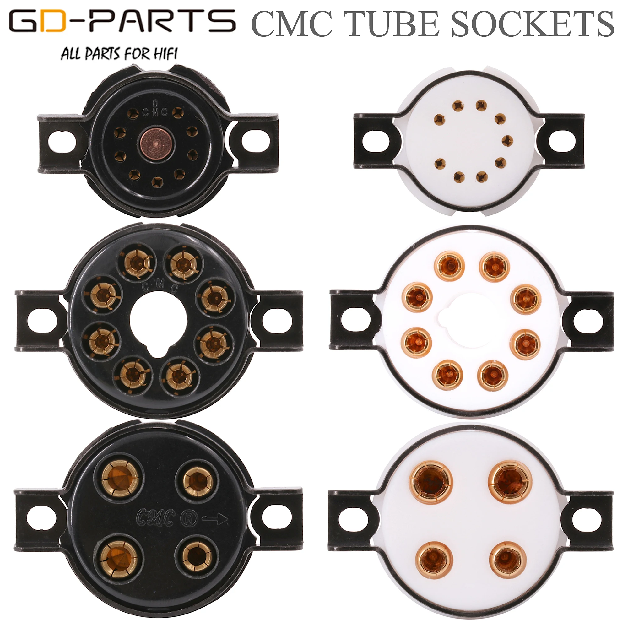 CMC Bakelite PTFE Vacuum Tube Sockets Bases 4pin 8pin 9pin For 2A3 300B