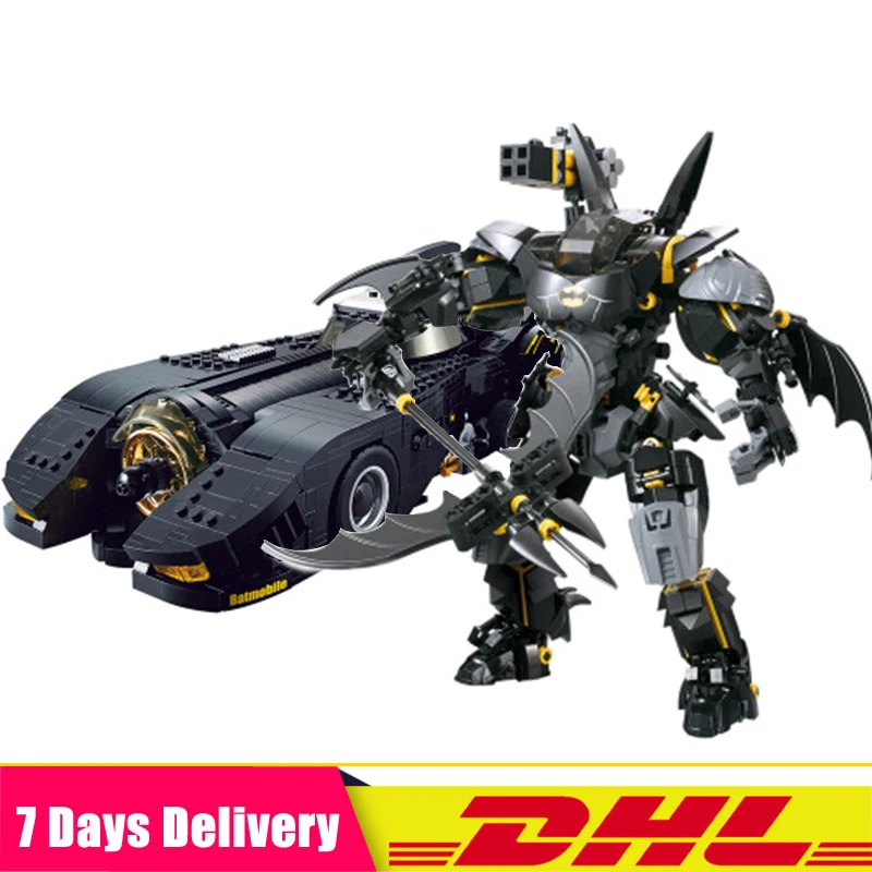 В, Decool 7144 Technic, новейший комплект с бэтмобилем, блочные блоки, MOC-15506, DC, Супер герои, кирпичи, игрушки