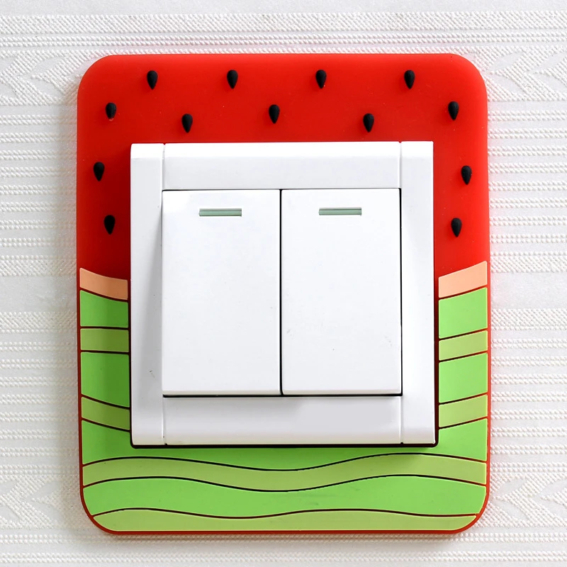 watermelon Защитный чехол для переключателя светящиеся наклейки креативные милые Мультяшные розетки наклейки 8,5*8,5 см силиканые настенные декоративные наклейки - Цвет: watermelon