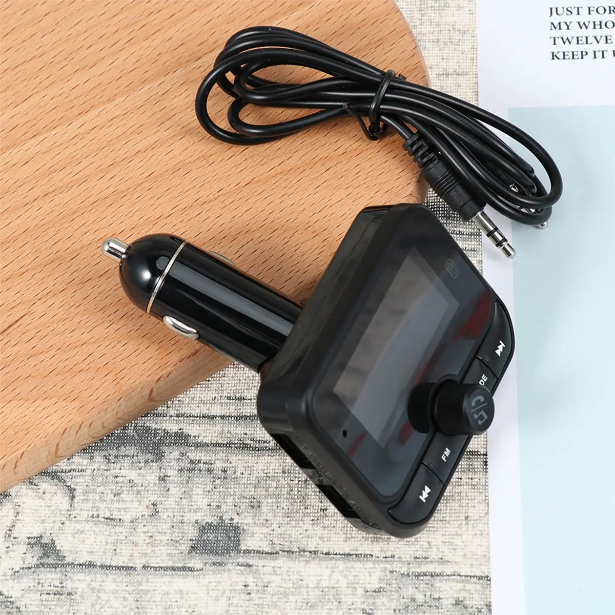 BC32 автомобильный двойной USB зарядное устройство переходник сплиттер конвертер FM TF музыкальный проигрыватель автомобильный ЖК-дисплей автомобильное зарядное устройство