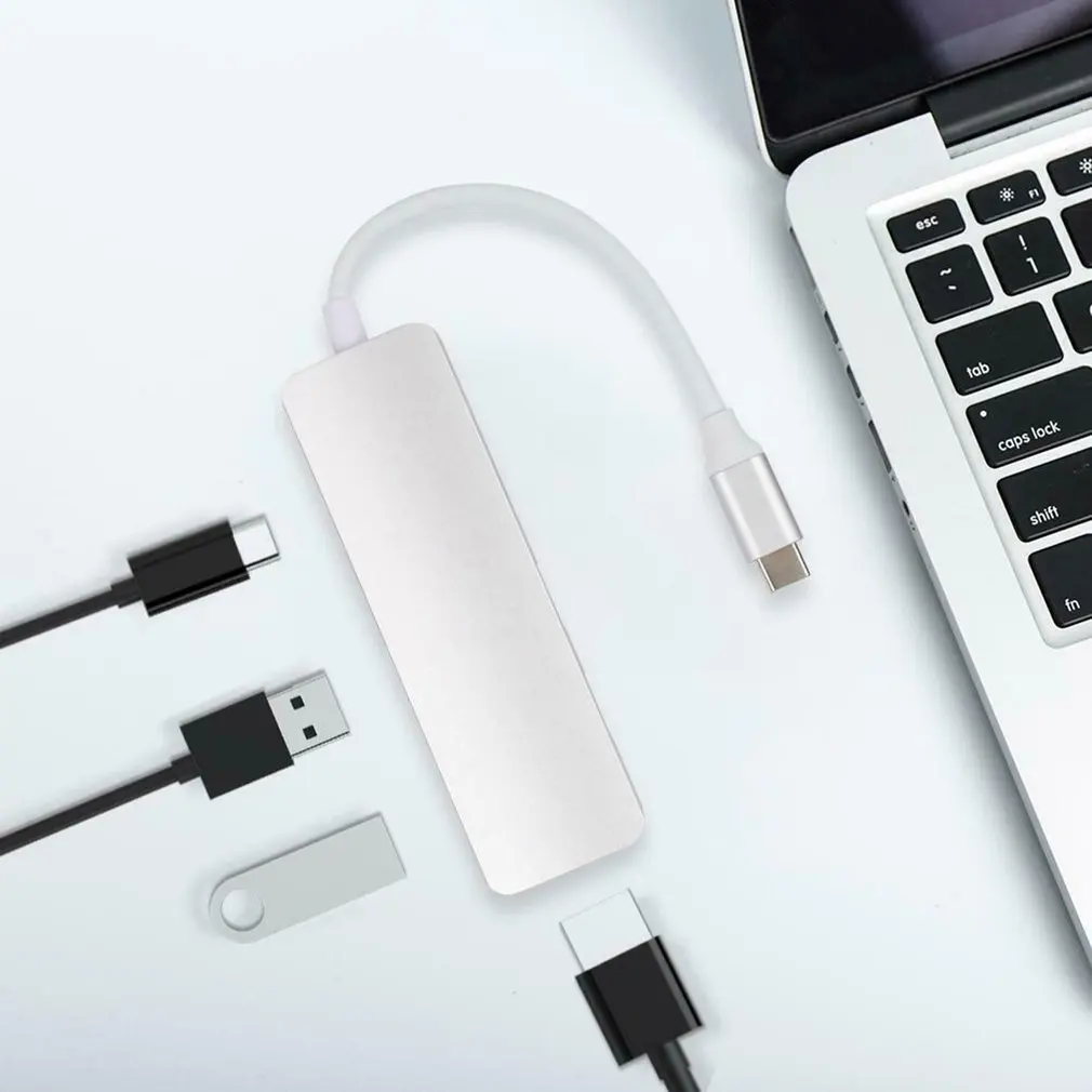 Премиум 4 в 1 Usb-C к тип-c конвертер HDMI USB разветвитель Pd концентратор адаптер Портативный Usb-C к тип-c HDMI USB разветвитель