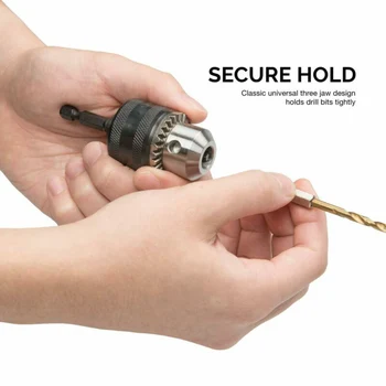 

3/8 Drill Chuck Drill Bit Chuck Screwdriver Impact Driver Adapter Tools Gadget