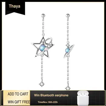 

Thaya Star Earrings Real S925 Silver Natural Pearls Shell Earring Asymmetry Style Silver Earring For Women Fine Jewelry Fashion