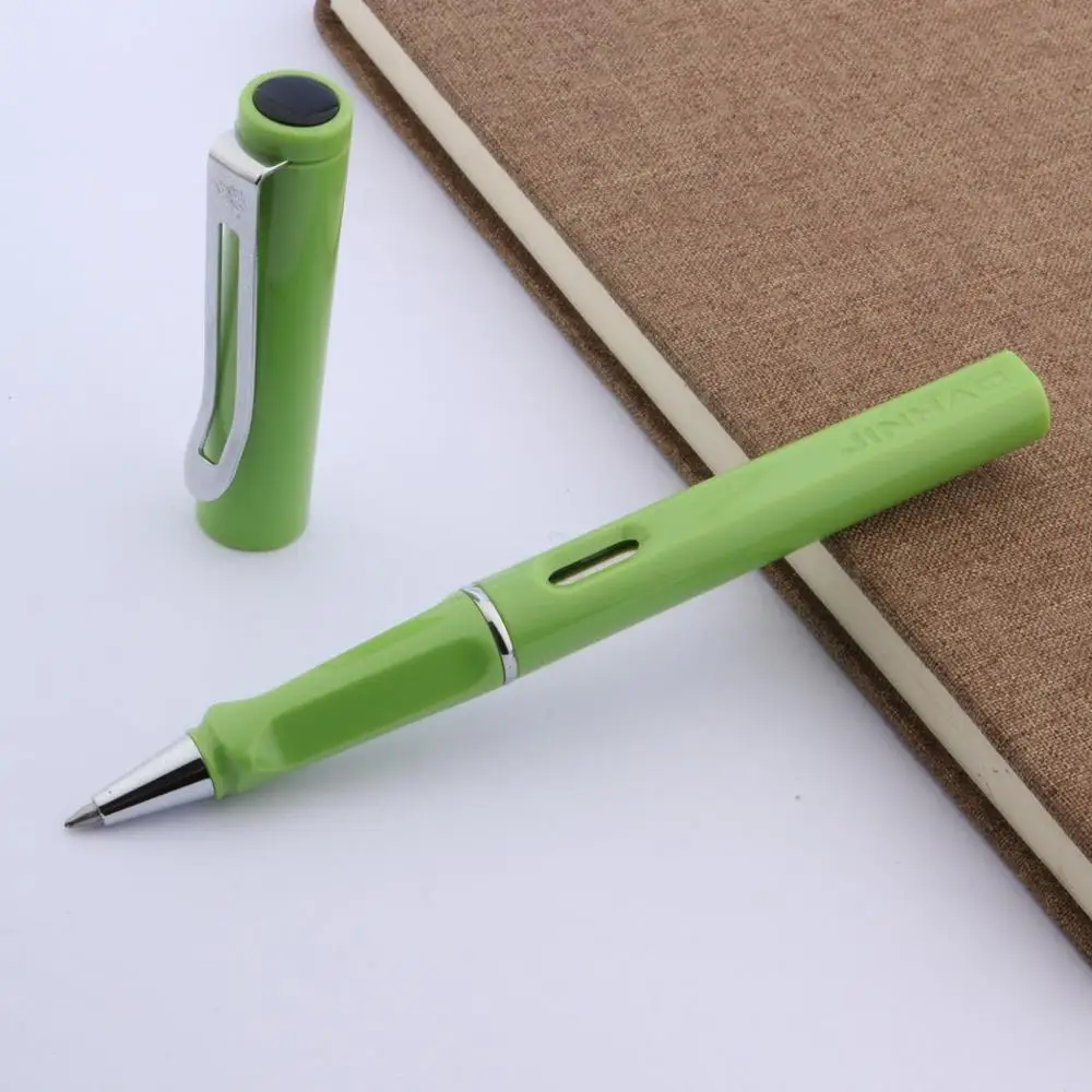 Зеленый JINHAO 599 серебряные аксессуары Оранжевый Синий Красный роллербол ручка - Цвет: Зеленый