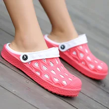 Дышащая пористая обувь с закрытым носком в Корейском стиле; сезон весна-лето повседневные сандалии быстросохнущие Нескользящие сандалии