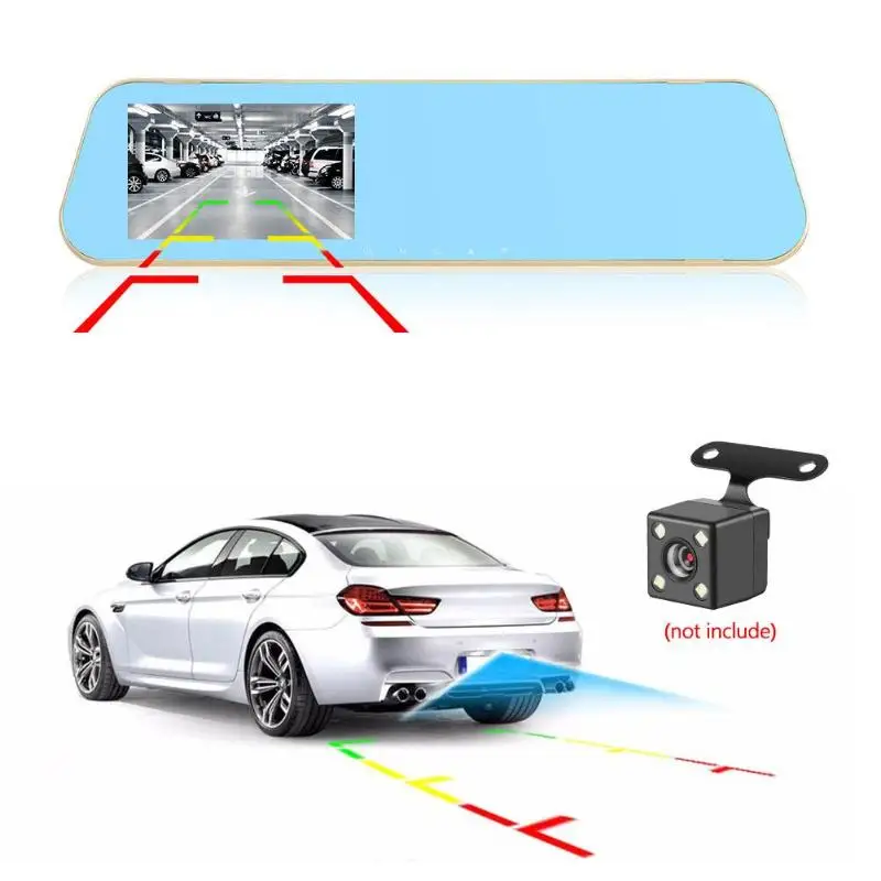 T103B HD 1080P Автомобильное зеркало заднего вида DVR камера 170 объектив видеорегистратор