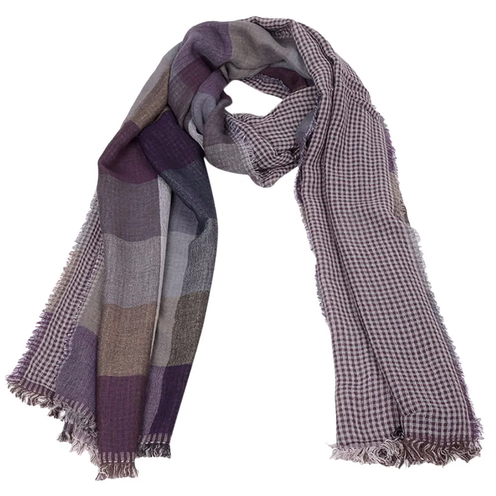 Осенне-зимний мужской модный клетчатый шарф, клетчатый Уютный Шарф с кисточками, теплый шарф, шарф, шарф#926