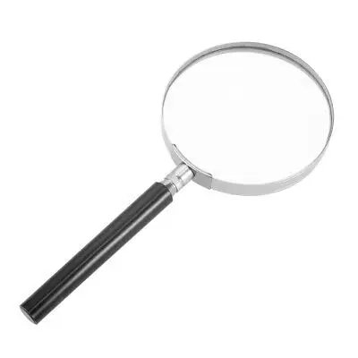 

75mm 3X Handheld Read Magnifying Glass Lens Magnifier Silver Tone