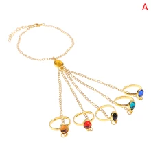 

Infinite Power Gauntlet Bracelets Bangles Gemstone For Women Girls Jewelry Gift Pulseras, gemas, regalos de joyería para mujer.