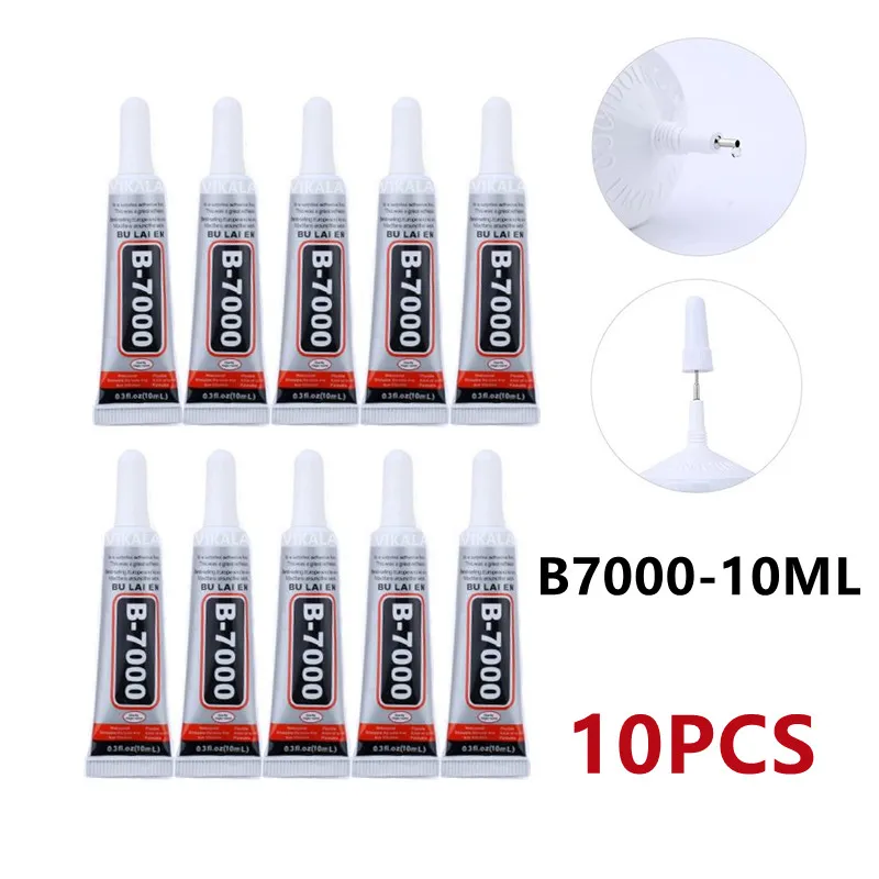 50pcs Best b-7000 10ml Multi Purpose Glue Super cold glue B7000 Adhesive  Epoxy Resin Diy