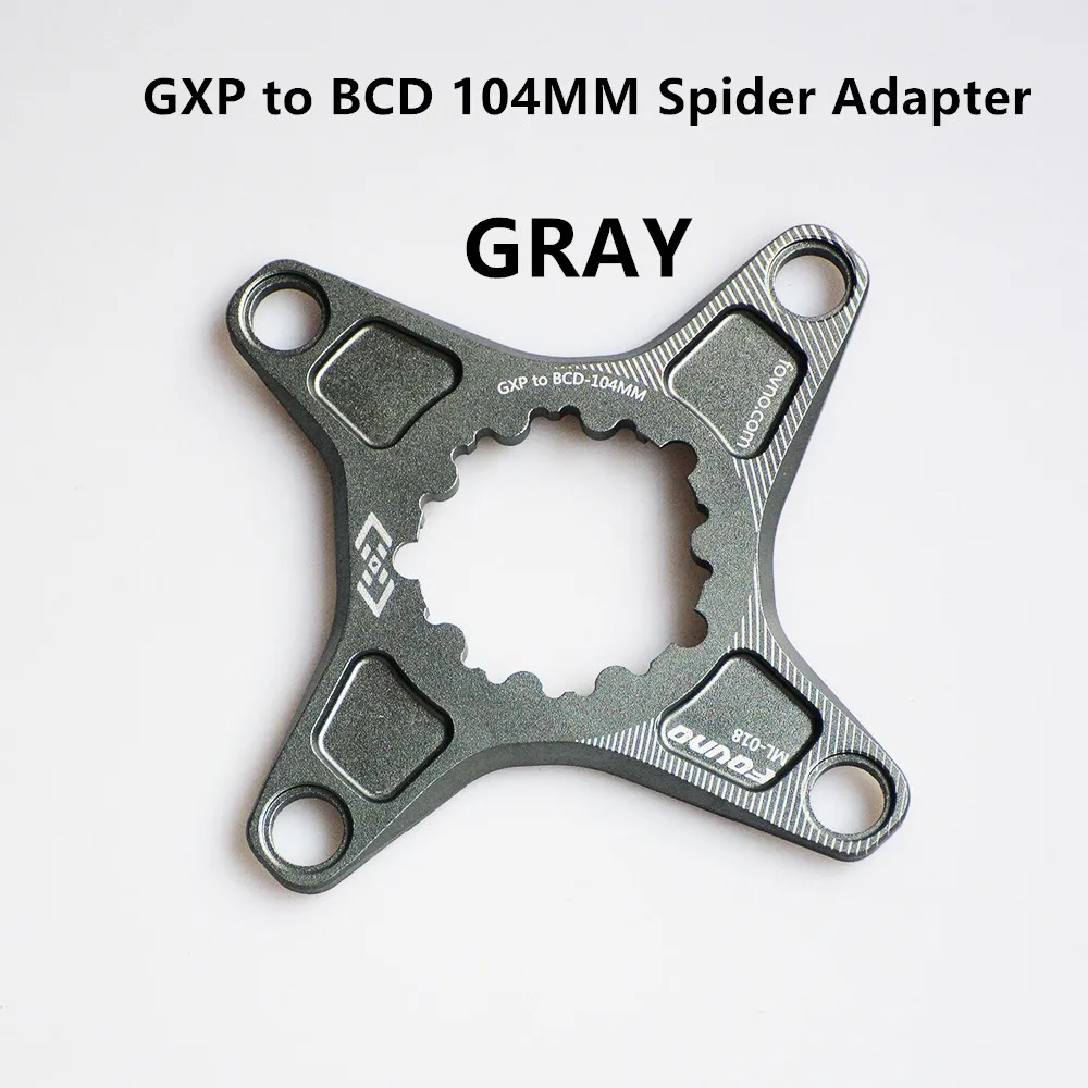 GRAY Fovno велосипед Кривошип GXP до BCD 104 мм Паук адаптер для GXP XX1 X0 X9 Кривошип - Цвет: GRAY