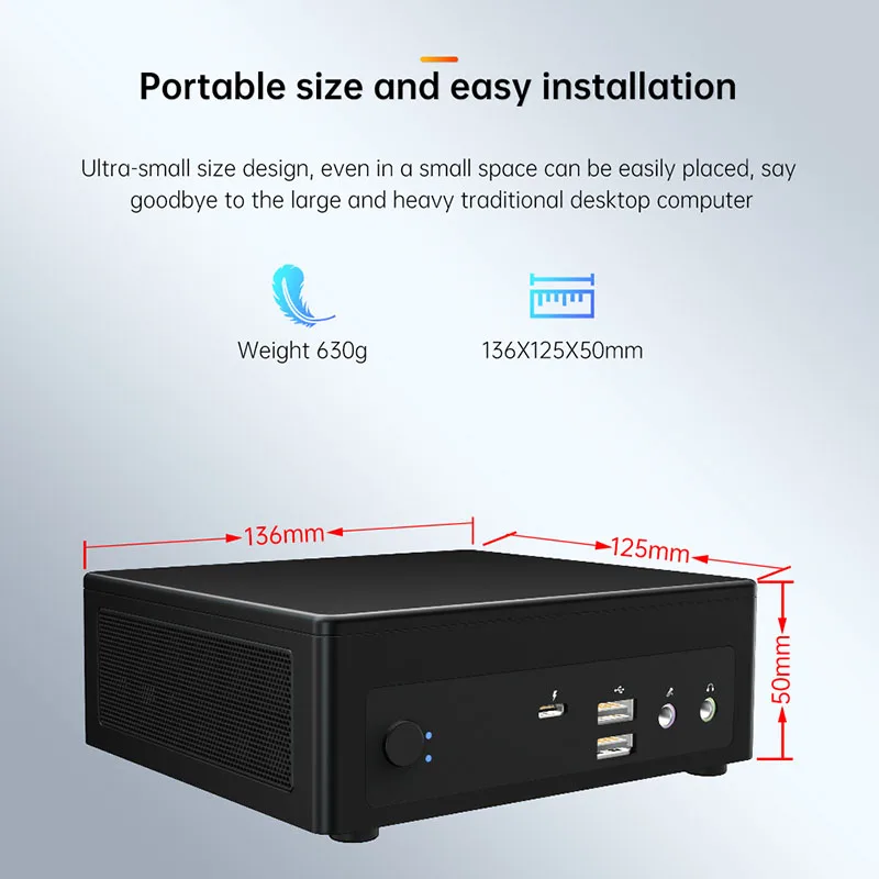 미니 PC 데스크탑 컴퓨터, 인텔 11 코어 i7 SVMIY NT12 T1 i7 1165G7, 16GB RAM 마이크로 미니 PC 시스템 유닛 itx pc