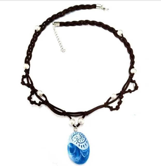 necklac Новое летнее платье принцессы для маленьких девочек, маскарадный костюм Моаны для детей, Vaiana, праздничные платья для девочек с ожерельем, пляжные костюмы - Цвет: necklac