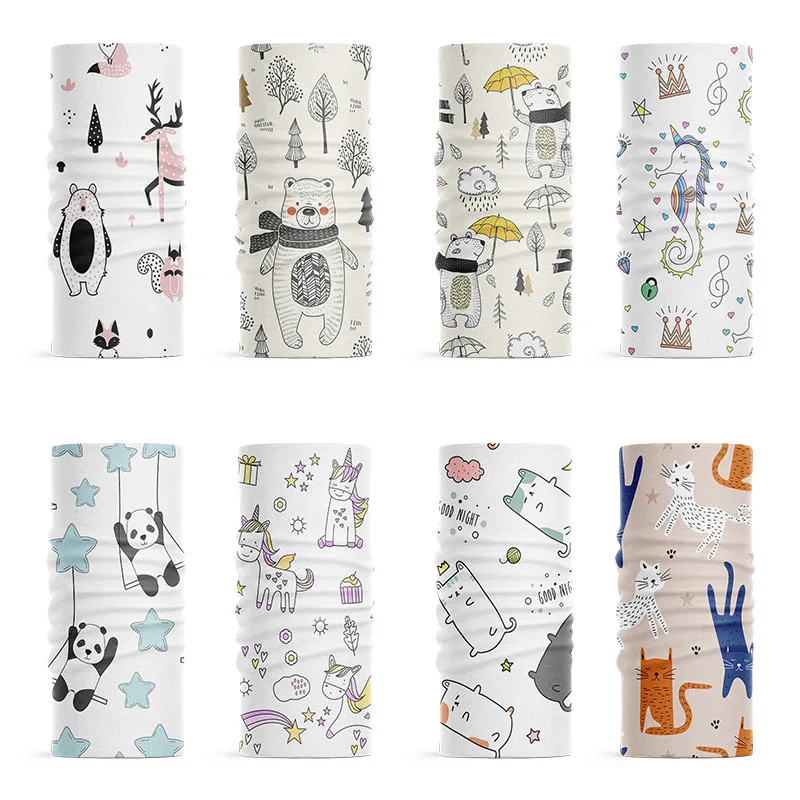 Women Headscarf Handkerchief Funny Animal Pink Series Neck Gaiter Tube Outdoor Sports Face Dustproof Turban Hijab Scarf Buffe |