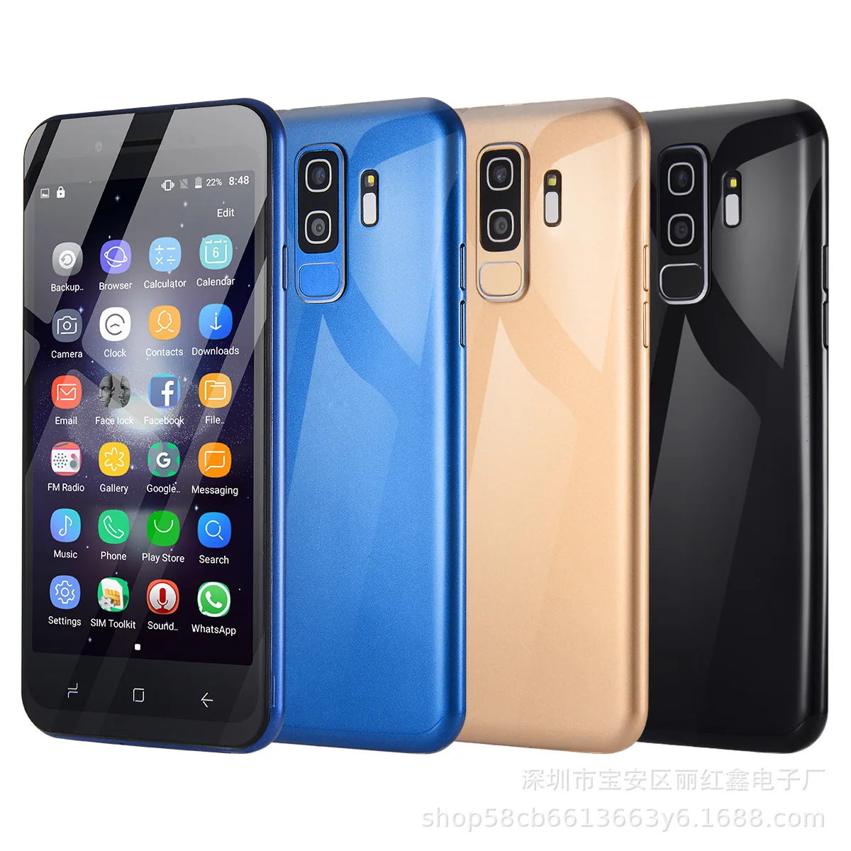 

Wholesale Mobile Phone New Mini S91 Android Smartphone WCDMA 5.0-Inch Dual Card 512 + 4G Cross Border Electricity Supplier