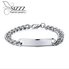 Рекламный из нержавеющей стали ID браслеты для мужчин и женщин никогда не выцветают высокого качества