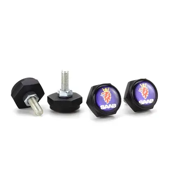 

4PCS Car Styling Thread License Plate Frame Bolts Screws For SAAB 9-3 9-5 93 9000 900 9-7 600 99 9-X 97X Turbo X Monster 9-2X 92