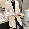 2022 Autumn and Winter New Men's Fashion Boutique Solid Color Business Casual Woolen Coats / Male High-end Slim Leisure Jackets ► Photo 3/6