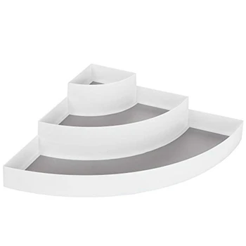 

Spice Pantry Cabinet Organizer Plastic Seasoning Storage Rack Three-Layer Corner Type Spice Rack for Kitchen Bathroom