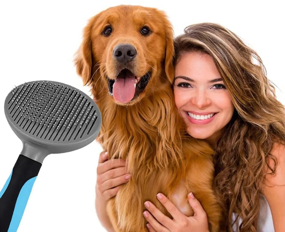Automatic Pet Dog Comb Hair Remover Cat Brush Grooming Tool Pet Hair Shedding Trimmer Combs Removal Brush With Free Manicure Set-99
