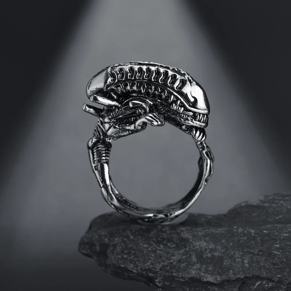 Rings Gothic Deep Sea Squid Octopus Vintage Wolf Deer Leaf Dargon Snake For Halloween