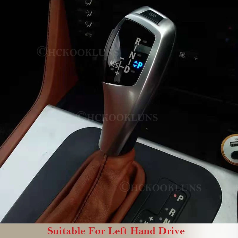 For BMW X1 2009-2014 E84 Car LED Light Gear Shift Knob Shifter Lever Automatic Accessories black carbon fiber 2013 2012 2011