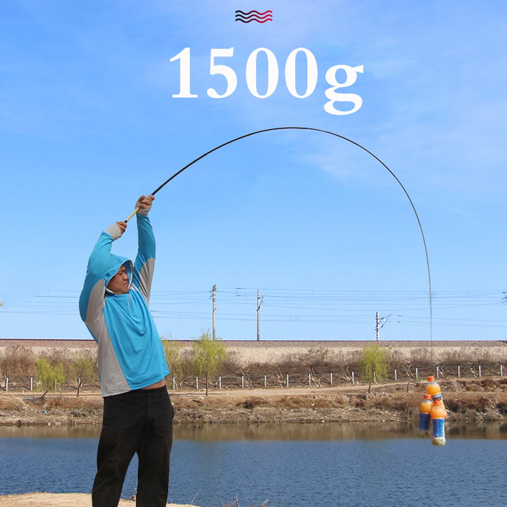 Telescopic Fishing Rod Retractable Hand Pole, Hard Carbon Hand Fishing Rod  2.7M ~ 6.3m Stream Lake Carp Fishing Pole Trout Fly Fishing Rod Portable