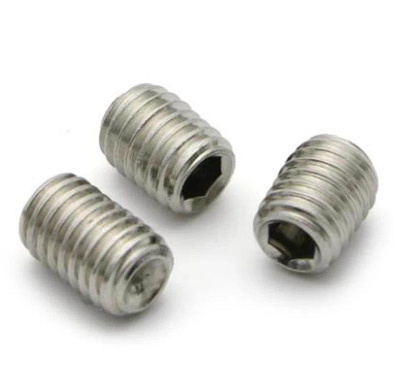 2 56 UNC 1/8 5/8 inch 304 steel set screw grub screw sharp end steel