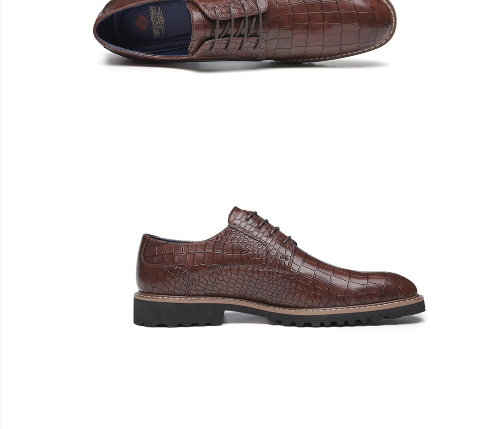 Мужские туфли-Броги из крокодиловой кожи; коллекция года; модная весенняя офисная обувь для отдыха; Мужская брендовая кожаная обувь; дизайнерская мужская повседневная обувь