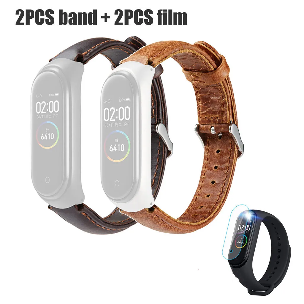 Ouhaobin 2 шт. наручный ремешок для браслета Xiaomi Mi Band 4 сменный умных часов с пленкой |