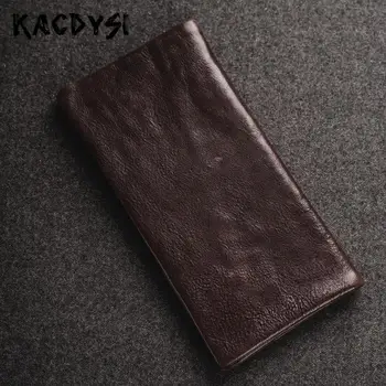 

2020 Design Real Cowhide Leather Long Women Wallets Luxury Simple Men Clutch Purse Soft Vintage Popular Money Clip Wallet Holder