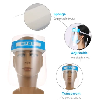 

Safety Face Shield Protector Guard Transparent Full Face Protection Mask Anti-fog Dust-proof Face Eyes Protector Face Mask
