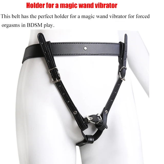 Femme Ceinture de chasteté sous-vêtements Wand Holder Chastity Belt Bondage  BDSM