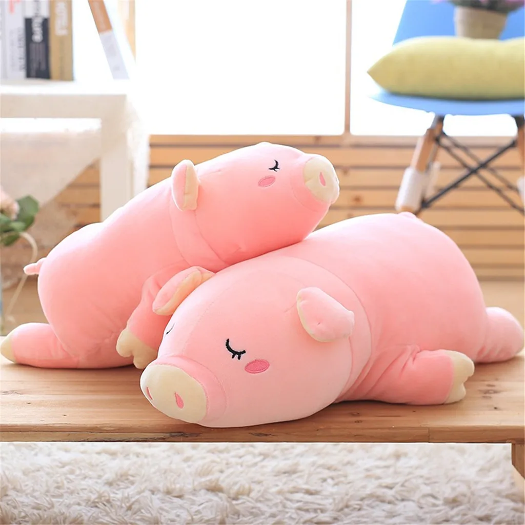 1 шт., 45 см-55 см, милая плюшевая подушка «Сонная Свинка», мягкая игрушка в виде животных, мультяшная пуховая хлопковая свинка, игрушки, детские подарки, кукла
