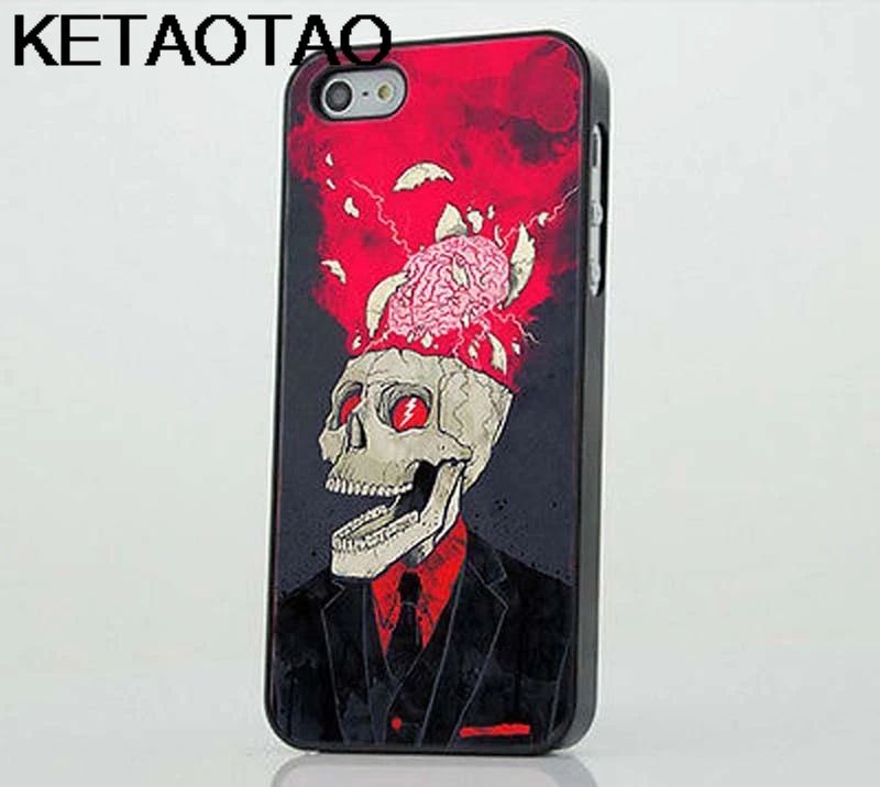 Армейский зеленый KETAOTAO Каратель Череп Телефон чехол s для iPhone 4S SE 5C 5S 6S 7 8 SE X Plus XR XS Max Чехол Мягкий ТПУ резиновый силиконовый - Цвет: Армейский зеленый