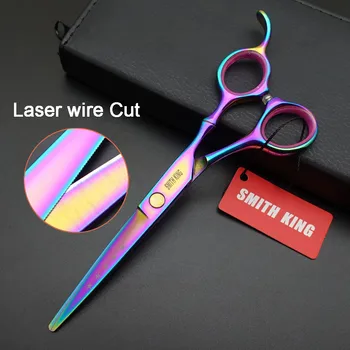 

6 inch Professional Hairdressing scissors/Shears,Laser wire Cutting scissors Fine serrated blade Cutting more accurate!