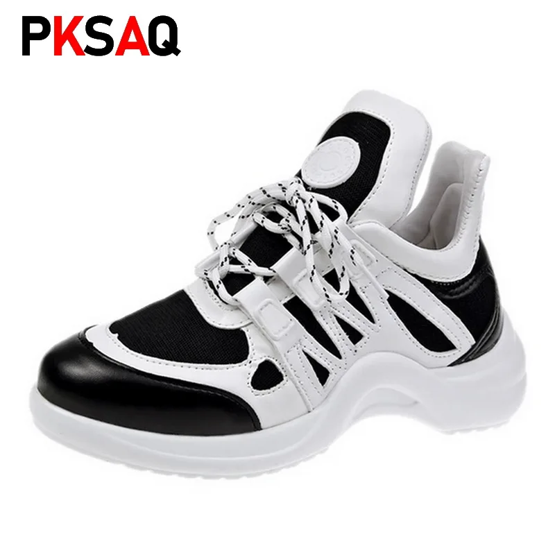 

Sneakers Women Leisure Women Shoes Spring Thick Bottom Dropshipping Breathable Muffin Bottom Round Toe Fashion Cross Tied