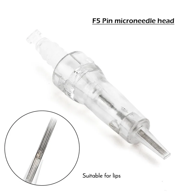 F5pin 10/50 шт потребительских упаковок для микро иглы штык картридж Замена для дермы перо микро-иглы пера 9pin/12pin/36pin/nano/3D Иглы для татуировки - Габаритные размеры: F5pin