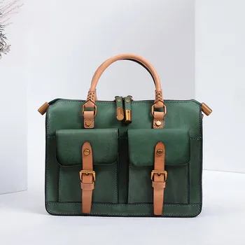 

JOGUJOS Genuine Leather Lady Handbag Ipad Office Briefcase Female Fashion Business Messenger Bags Lady Casual Shoulder Bags