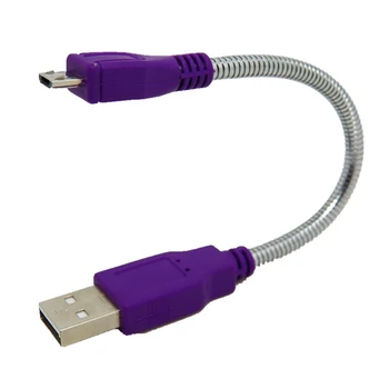 

15CM USB 2.0 A Male Plug to Micro USB 5pin Male Plug Flexible Metal Stand Cable