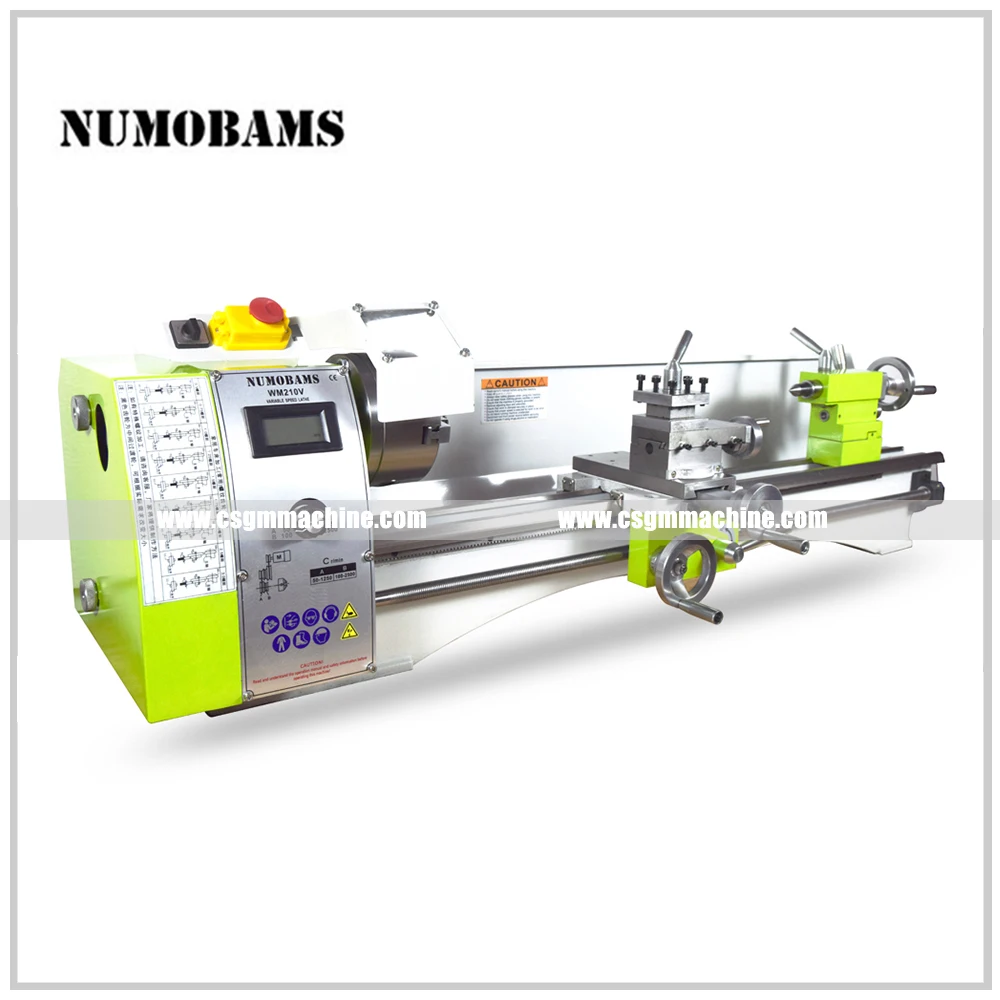 Токарный станок с бесщеточным двигателем NUMOBAMS WM210L 800 Вт/шпиндель MT5 + патрон 125 мм