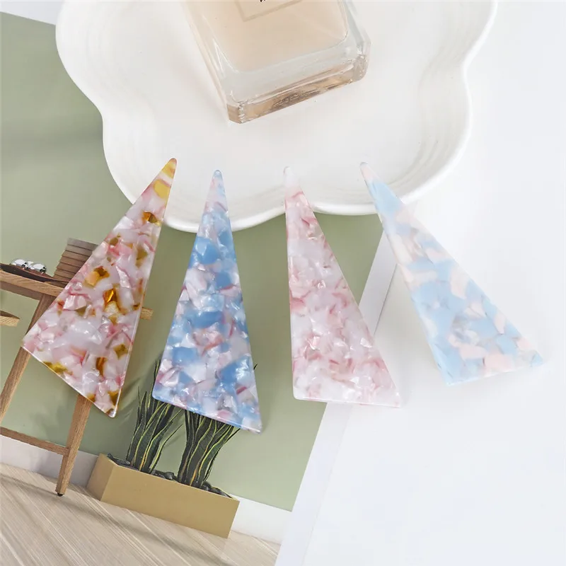 

Fashion Triangle Geometric Leopard Acrylic hairpin For Women Girls Barrette Hair Band Accessories Comb jewelry Gifts
