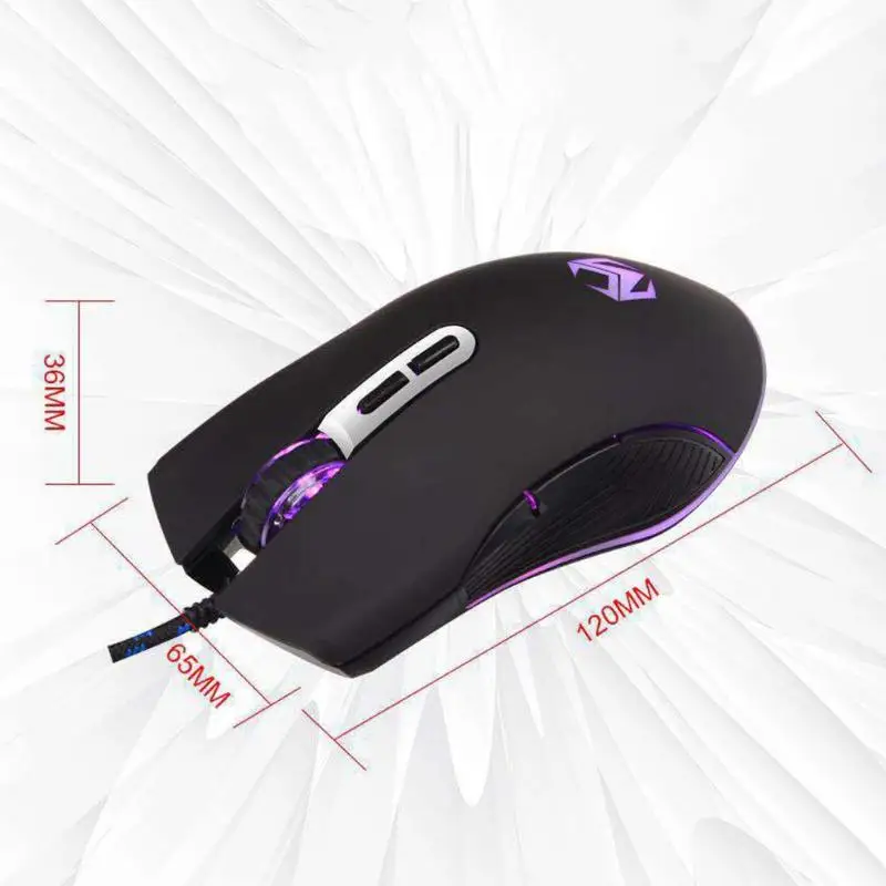 M12 программируемый проводной 7 кнопок 3200 dpi оптическая RGB подсветка игра USB Проводная мышь компьютерная мышь
