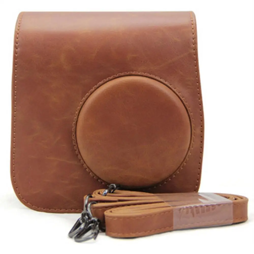 brown Besegad сумка чехол для хранения Polaroid Fujifilm Fuji Instax Mini 8 9 Mini8 Mini9 мгновенная камера capa funda - Цвет: brown