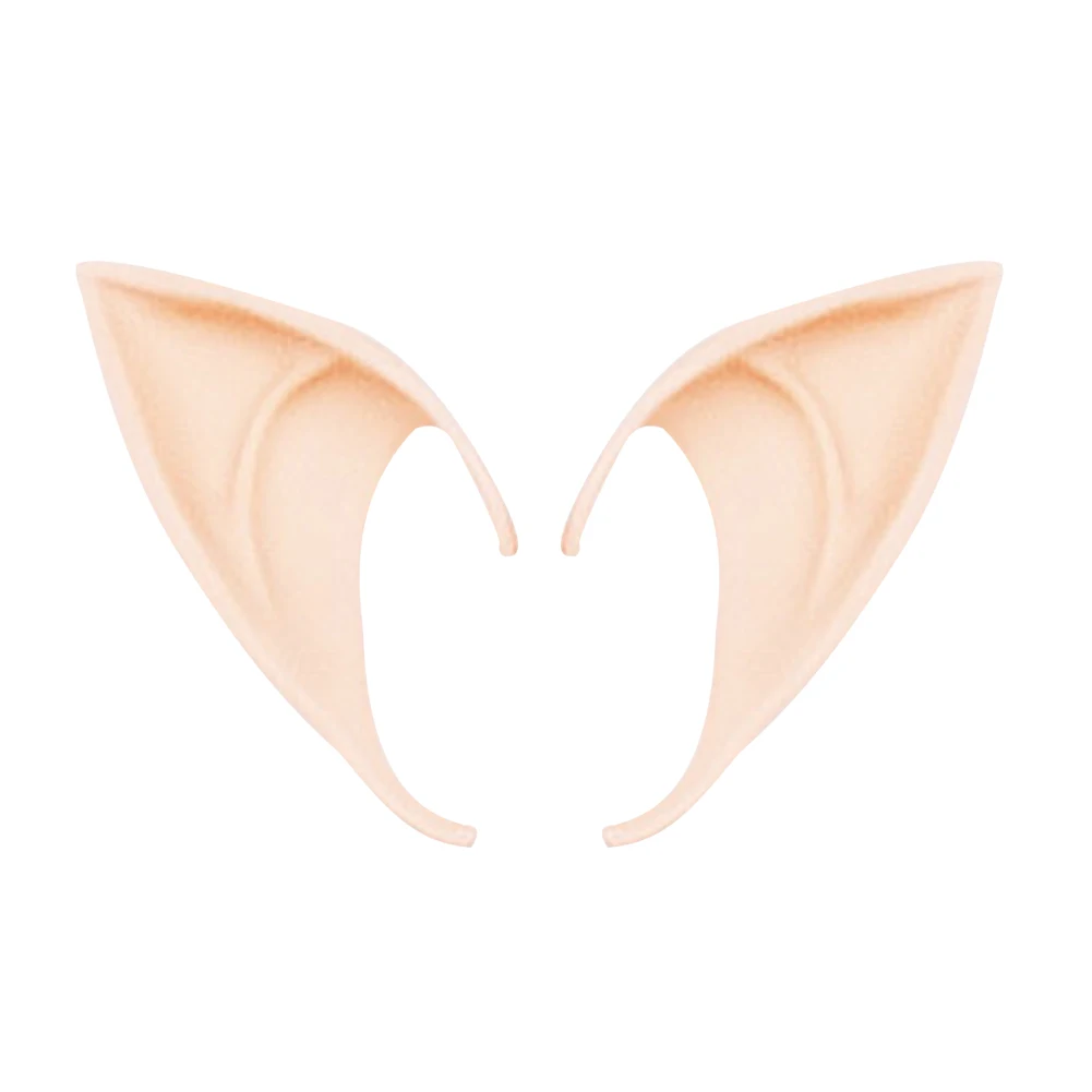 1 пара латексных эльфов уха Pixie наряжаться в костюм острый вампир Гоблин ярмарки уши косплей Хэллоуин вечерние реквизит цвет кожи - Цвет: 10cm B
