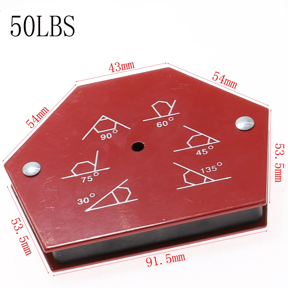 

50LBS Hexagon Welding Positioner Magnetic Fixed Angle Soldering Locator Tools without Switch Welding Accessories