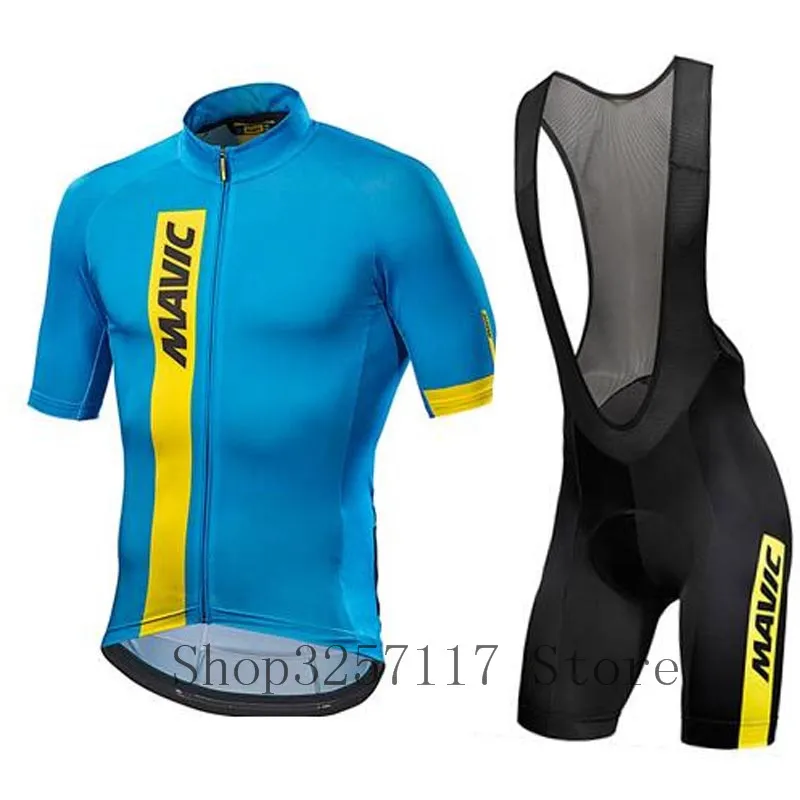 Mavic Blue Велоспорт Джерси набор летняя дышащая одежда MTB для велосипедистов велосипедная Одежда для велоспорта Одежда Maillot Ropa Ciclismo
